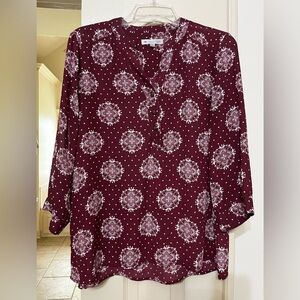 Ladies maroon blouse - size large